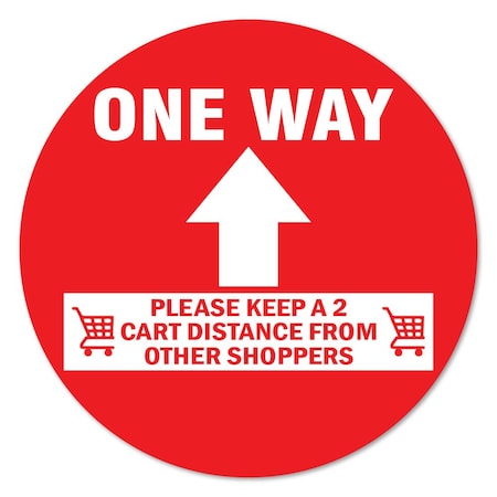 One Way Arrow 2 Cart Distance Non-Slip Floor Graphic